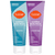 Blue unscented and purple lavender sage body wash side by side