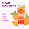 Lume clean tangerine cream deodorant tube over 4 tangerines and the text: Clean tangerine, fruity, tangy, sweet tangerine