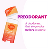 Open Lume Clean Tangerine scented solid Deodorant and the text: Pre odorant, a deodorant that stops odors before they start