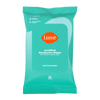 Aqua-green pack of 15 count Lume cool cucumber deodorant wipes against a white background