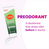 Open Lume fresh alpine scented cream deodorant tube and the text: Pre odorant a deodorant that stops odors before they start