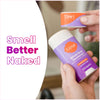 Purple Lume lavender sage scented deodorant stick and text that says: Smell better naked