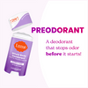 Open Lume lavender sage scented cream deodorant and the text: Pre odorant, a deodorant that stops odors before they start
