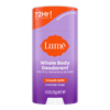 Purple and orange bar of Lume lavender sage scented solid deodorant stick