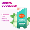 Green Lume cream deodorant over cucumbers and mint and the text: Cucumber aloe infused with mint