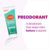 Open Lume minted cucumber cream deodorant tube and the text: Pre odorant, a deodorant that stops odors before they start