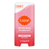 Pink and white Lume peony rose scented cream deodorant stick