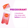 Open Lume peony rose scented solid deodorant and the text: Pre odorant, a deodorant that stops odors before they start