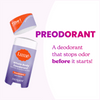 Open Lume soft powder scented solid deodorant and the text: Pre odorant, a deodorant that stops odors before they start