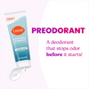 Open Lume unscented cream deodorant tube and the text: Pre odorant, a deodorant that stops odors before they start